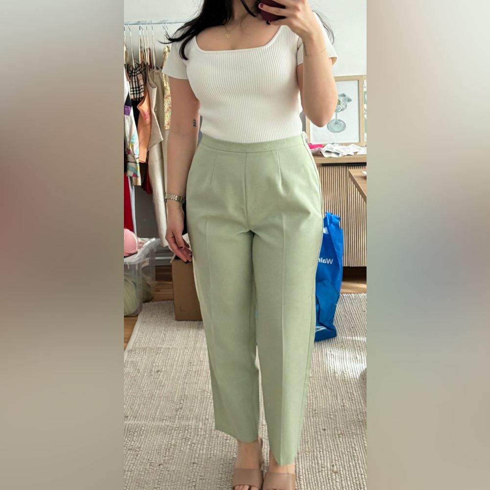 VINTAGE Sage Green Trousers -Size 8P